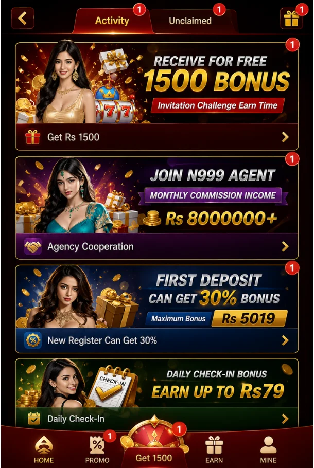 n999 bonuses and promotion